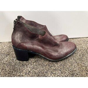 JP David Metallic Red Ankle Heel Shoes Size 40 EUC